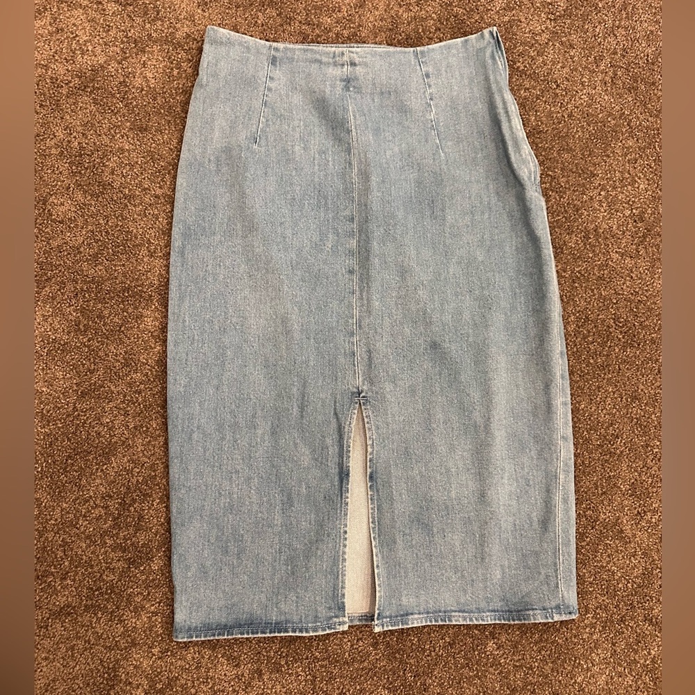 J Crew Denim Pencil Skirt NWOT
